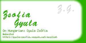zsofia gyula business card